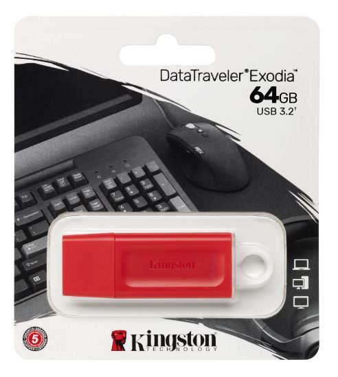 64GB USB3.2 DTX/64GB Exodia KIRMIZI KINGSTON resmi