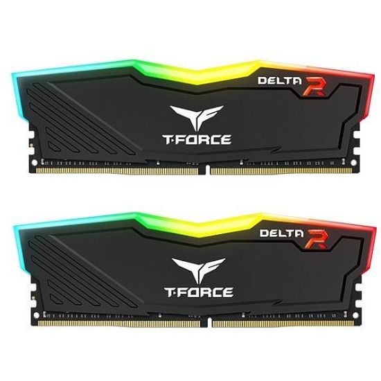 Team T-Force Delta RGB Black 16GB (2x8GB) 3600MHz CL18 DDR4 Gaming Ram (TF3D416G3600HC18JDC01) resmi