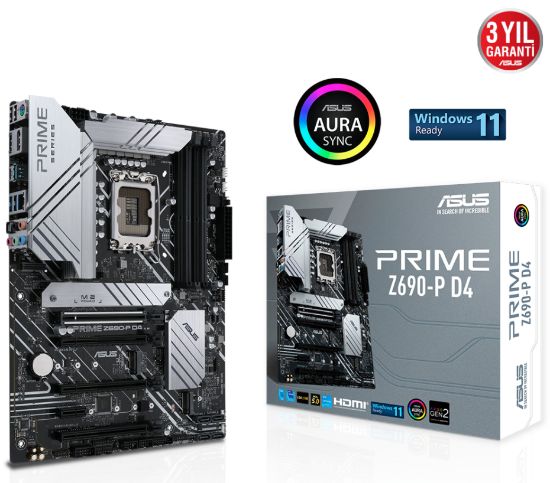 ASUS PRIME Z690-P D4 5333Mhz(OC) HDMI DP M.2 ATX 1700p resmi