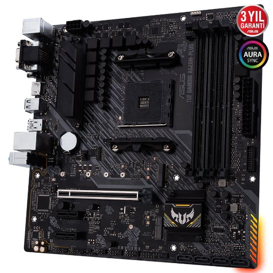 ASUS TUF GAMING A520M-PLUS AMD 4800(O.C)MHz DVI-D HDMI AM4  resmi