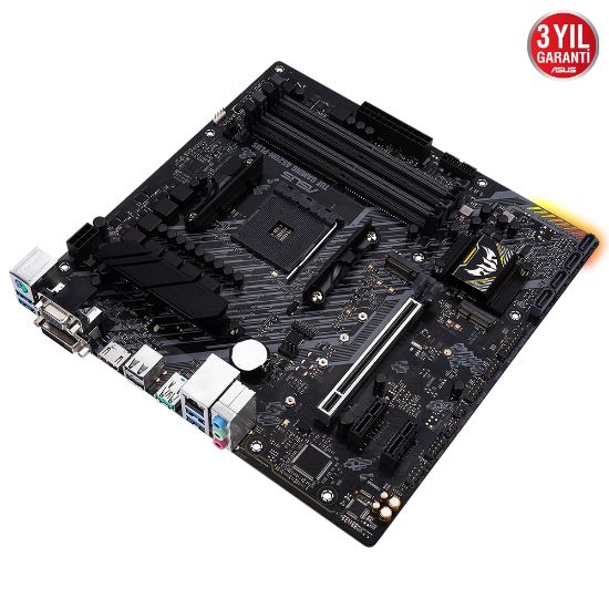 ASUS TUF GAMING A520M-PLUS AMD 4800(O.C)MHz DVI-D HDMI AM4  resmi