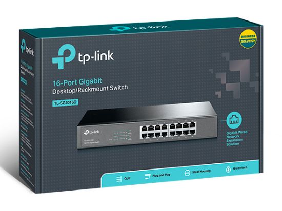 TP-LINK TL-SG1016D 16PORT 10/100/1000 YÖNETİLEMEZ SWITCH resmi