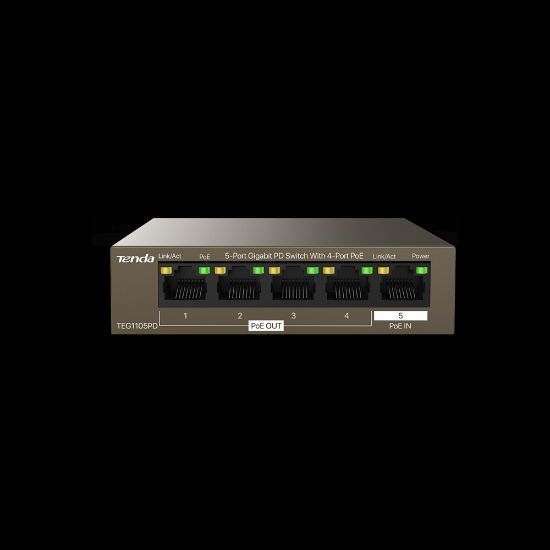 TENDA TEG1105PD 5PORT 10/100/1000 POE SWITCH resmi