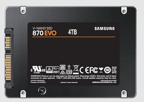 4TB SAMSUNG 870 EVO 560/530MB/s MZ-77E4T0BW SSD resmi