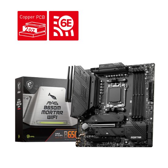 MSI MAG B650M MORTAR WIFI DDR5 6400(OC)Mhz MATX AM5 resmi