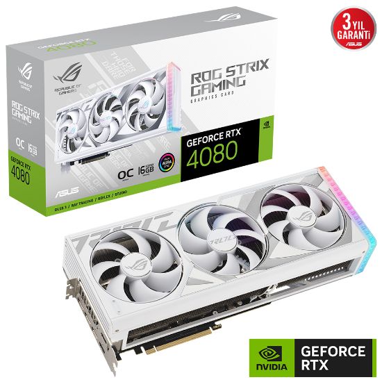 ASUS ROG STRIX RTX4080-O16G-WHITE-GAMING GDDR6X resmi