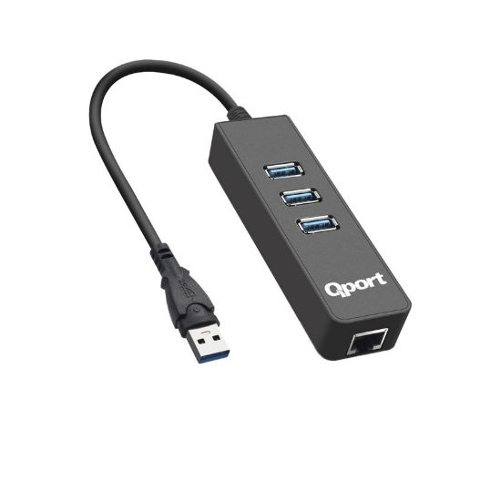 QPORT Q-U3G USB 3.0 ÇOKLAYICI/GIGABIT ADAPTÖR resmi