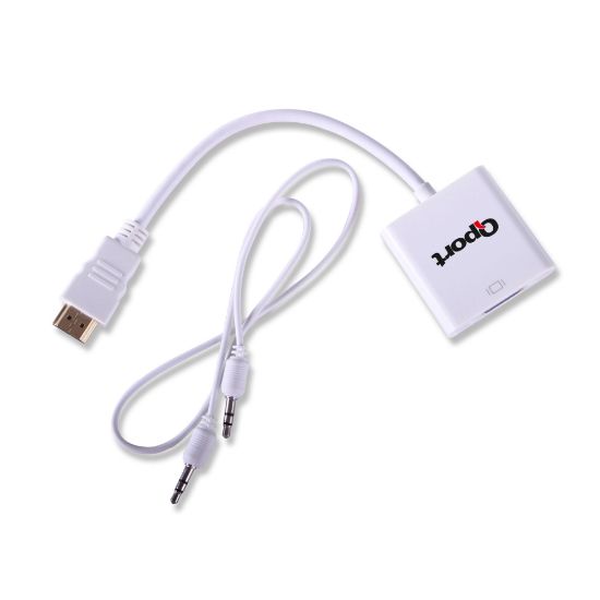 QPORT Q-HD-VGJ HVJ HDMI TO VGA ÇEVİRİCİ resmi