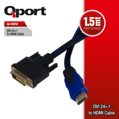 QPORT Q-HDV DVI TO HDMI 24+1 CONVERTER ÇEVİRİCİ  resmi