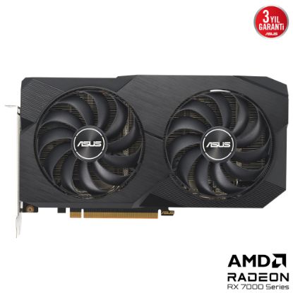 ASUS DUAL-RX7600-O8G 8GB GDDR6 HDMI DP 128BİT resmi