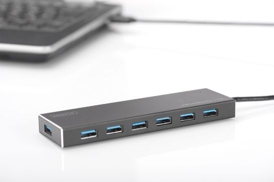 DIGITUS DA-70241-1 7 PORT USB 3.0 HUB ADAPTÖR resmi