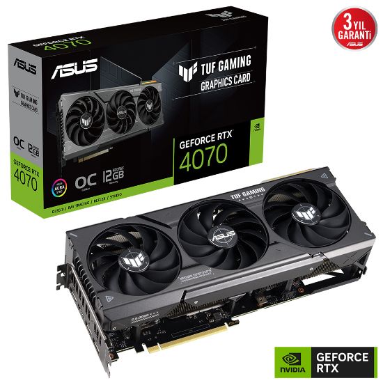 ASUS TUF-RTX4070-O12G-GAMING 12GB GDDR6X HDMI DP 192Bit resmi
