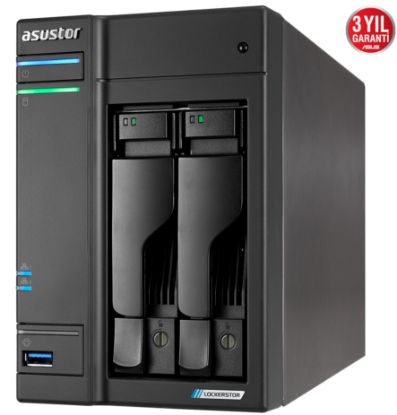 ASUSTOR AS6602T 2 YUVALI 4GB NAS DEPOLAMA ÜNİTESİ resmi