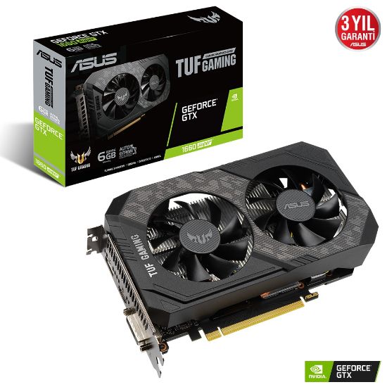 ASUS TUF-GTX1660S-6G-GAMING 6GB GDDR6 DVI HDMI DP 192BİT resmi