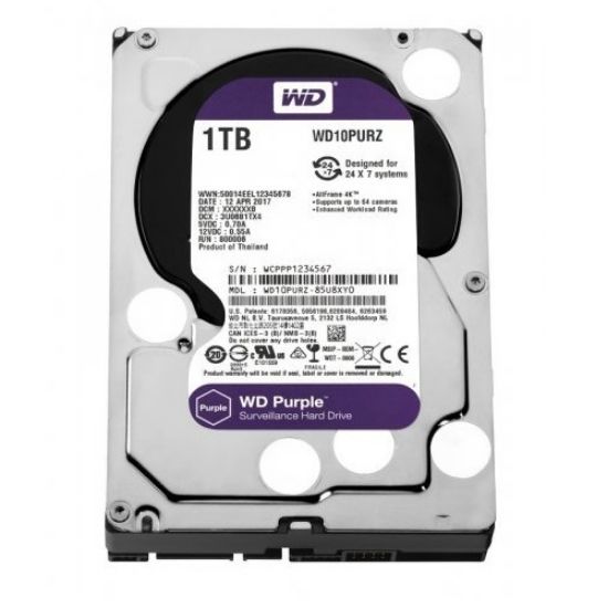 1TB WD Purple SATA 6Gb/s 64MB DV 7x24 WD10PURZ resmi