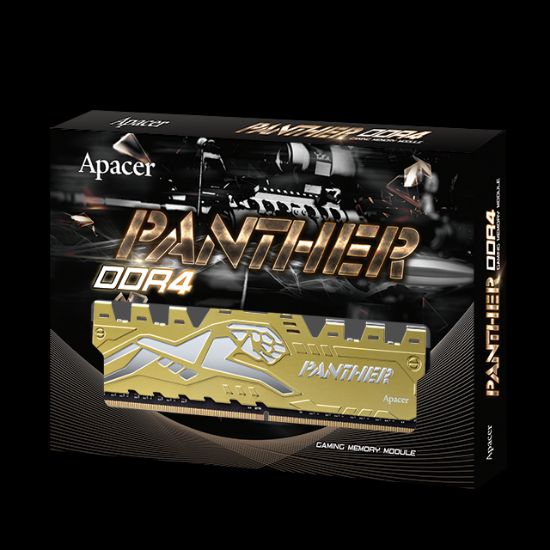 Apacer Panther Black-Gold 8GB (1x8GB) 3000Mhz CL16 DDR4 Gaming Ram (EK.08G2Z.GJC) resmi