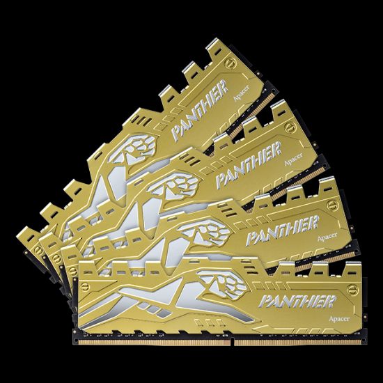 Apacer Panther Black-Gold 8GB (1x8GB) 3000Mhz CL16 DDR4 Gaming Ram (EK.08G2Z.GJC) resmi