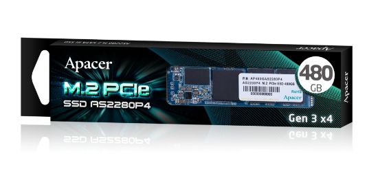 Apacer AS2280P4 480GB 2100/1500MB/s NVMe PCIe Gen3x4 M.2 SSD Disk (AP480GAS2280P4-1) resmi