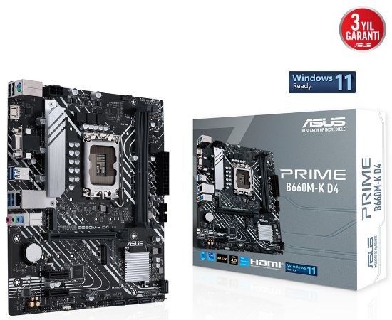 ASUS PRIME B660M-K D4 DDR4 5333(OC) M.2  mATX 1700p resmi