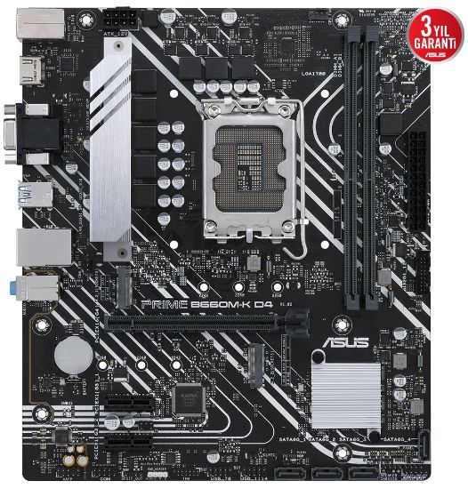 ASUS PRIME B660M-K D4 DDR4 5333(OC) M.2  mATX 1700p resmi