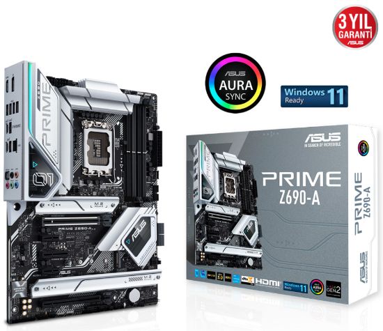 ASUS PRIME Z690-A DDR5 6000Mhz(OC) HDMI DP M.2 ATX 1700p resmi