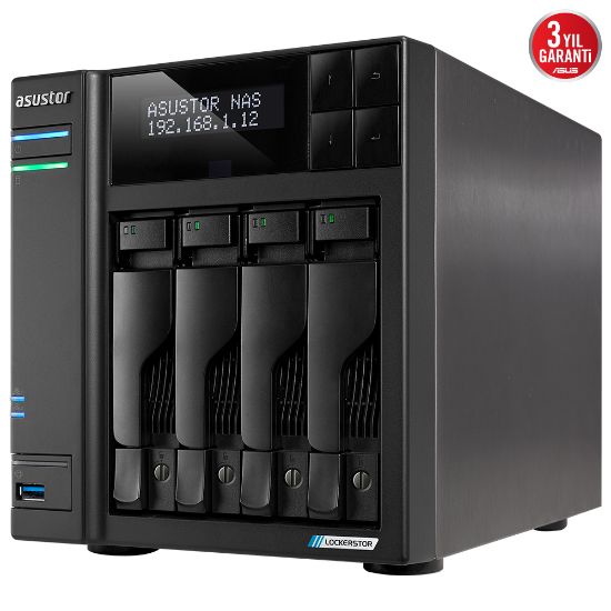 ASUSTOR AS6704T 4 YUVALI 4GB NAS DEPOLAMA ÜNİTESİ resmi