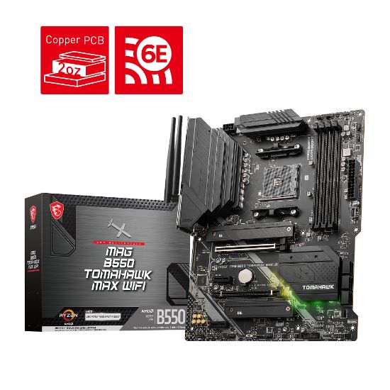 MSI MAG B550 TOMAHAWK MAX WIFI 5100MHz(OC) DDR4 ATX AM4 resmi