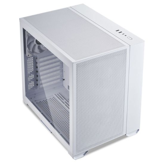 Lian Li O11 Air Mini White O11AMW 2x140mm/1x120mm PWM Fan Mesh Temperli Cam USB Type-C Beyaz ATX Mini-Tower Gaming Kasa resmi