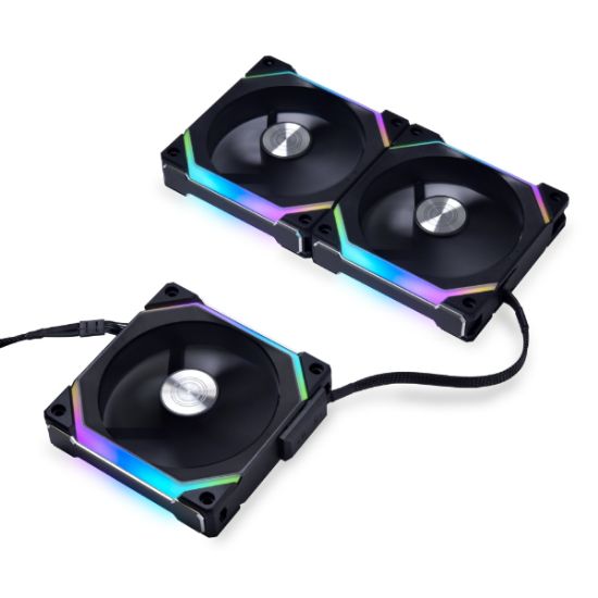 LIAN LI UNI FAN SL120 V2 BLACK 3x120 MM RGB KASA FANI resmi