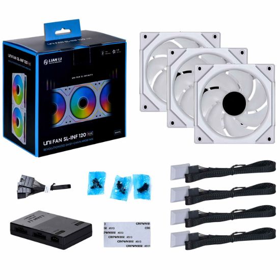 LIAN LI UNI FAN SL INFINITY 120-3 BEYAZ KASA FANI resmi