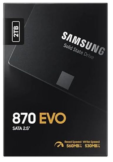 2TB SAMSUNG 870 560/530MB/s EVO MZ-77E2T0BW SSD resmi