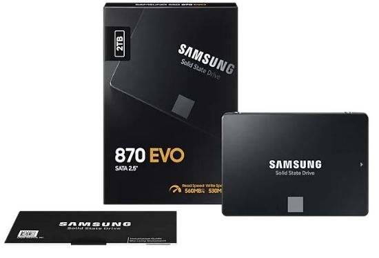 2TB SAMSUNG 870 560/530MB/s EVO MZ-77E2T0BW SSD resmi