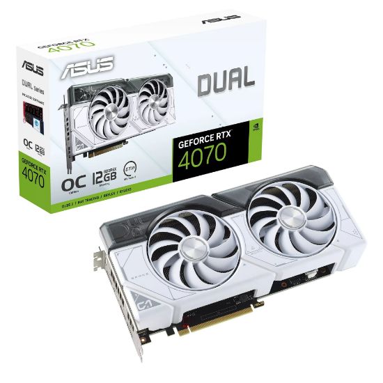 ASUS DUAL-RTX4070-O12G-WHITE 12GB GDDR6X HDMI DP 192Bit resmi