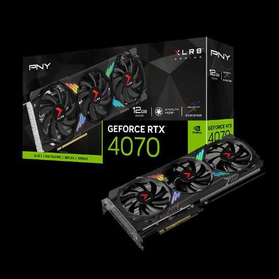 PNY RTX 4070 XLR8 Gaming VERTO RGB 12 GB GDDR6X 192Bit (VCG407012TFXXPB1) resmi