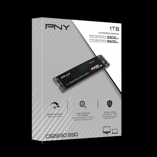 PNY CS2230 1 TB 3300/2600 NVMe PCIe M.2 SSD (M280CS2230-1TB-RB) resmi