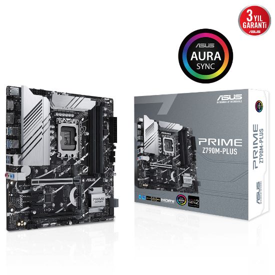 ASUS PRIME Z790M-PLUS DDR5 7200Mhz(OC) M.2 HDMI DP mATX 1700p resmi