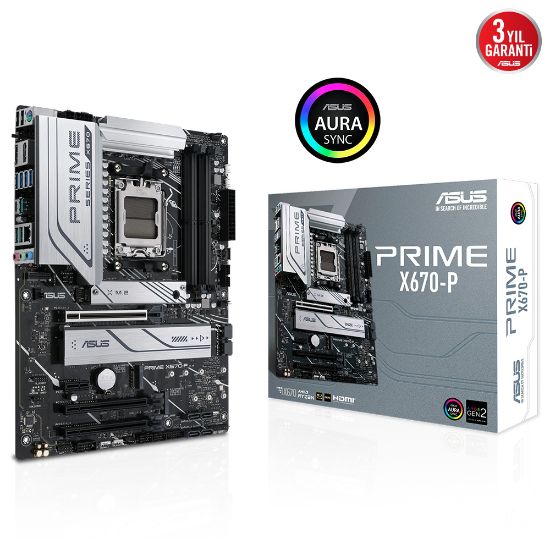 ASUS PRIME X670-P AM5 DDR5 6400Mhz+(OC) DP HDMI AM5 resmi