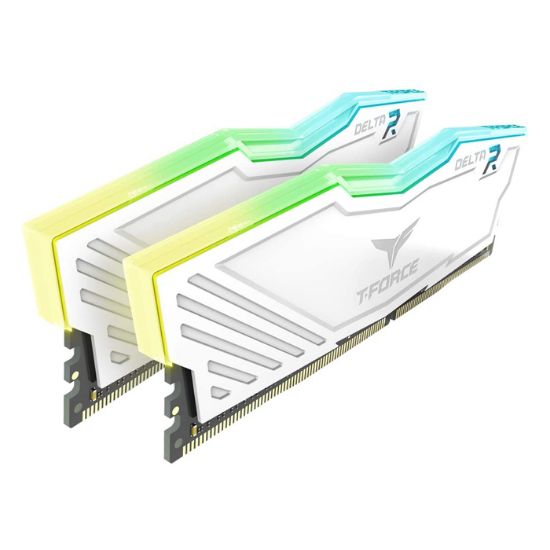 Team T-Force Delta RGB White 16GB (2x8GB) 3600MHz CL18 DDR4 Gaming Ram (TF4D416G3600HC18JDC011) resmi