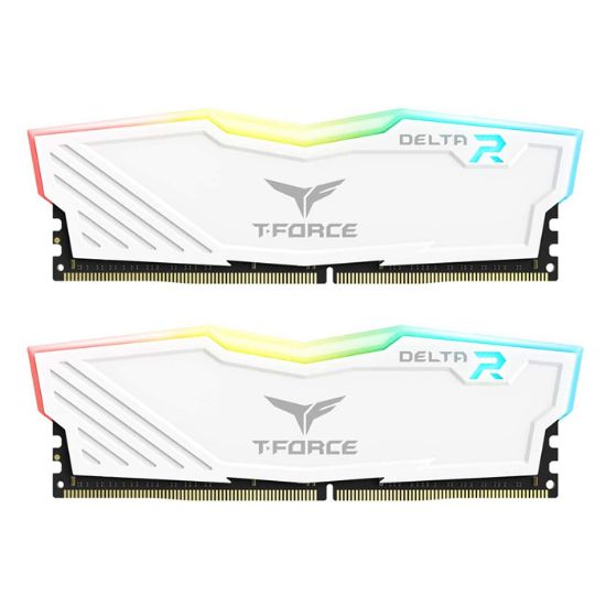 Team T-Force Delta RGB White 16GB (2x8GB) 3600MHz CL18 DDR4 Gaming Ram (TF4D416G3600HC18JDC011) resmi