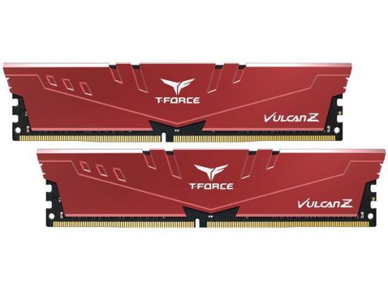 Team T-Force Vulcan Z Red 16GB (2x8GB) 3200MHz CL16 DDR4 Gaming Ram (TLZRD416G3200HC16CDC01) resmi