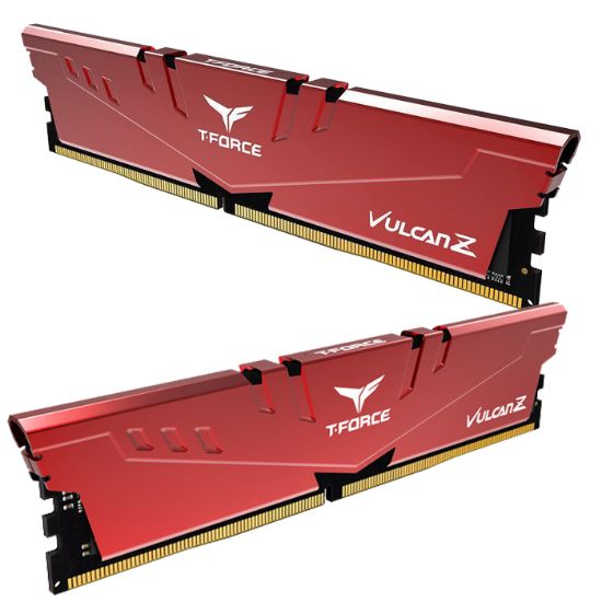 Team T-Force Vulcan Z Red 16GB (2x8GB) 3200MHz CL16 DDR4 Gaming Ram (TLZRD416G3200HC16CDC01) resmi