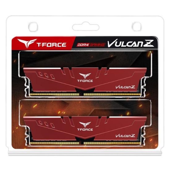 Team T-Force Vulcan Z Red 16GB (2x8GB) 3200MHz CL16 DDR4 Gaming Ram (TLZRD416G3200HC16CDC01) resmi