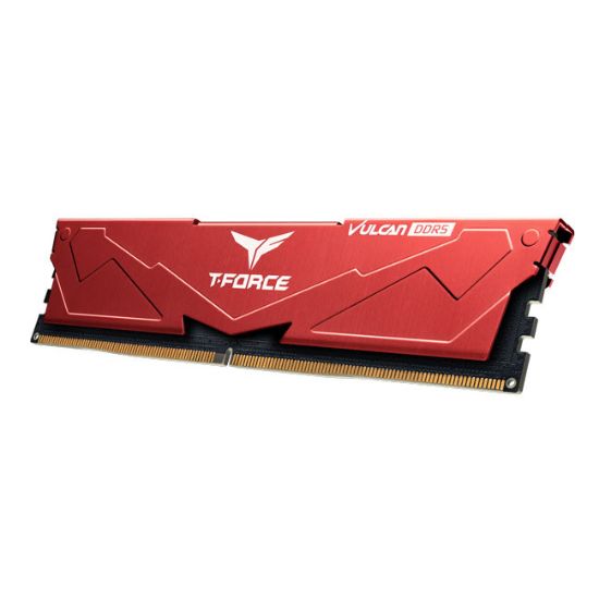 Team T-Force Vulcan Red 16GB(1x16GB) 6000Mhz DDR5 CL38 Gaming Ram (FLRD516G6000HC38A01) resmi