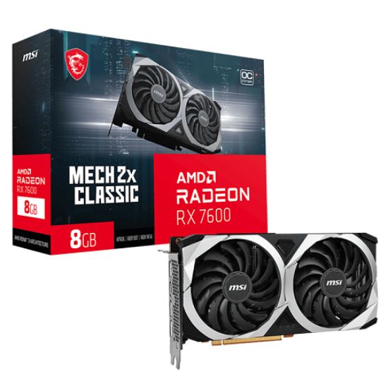 MSI RADEON RX 7600 MECH 2X CLASSIC 8G OC GDDR6 resmi