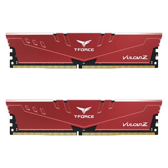 Team T-Force Vulcan Z Red 16GB (2x8GB) 3600MHz CL18 DDR4 Gaming Ram (TLZRD416G3600HC18JDC01) resmi