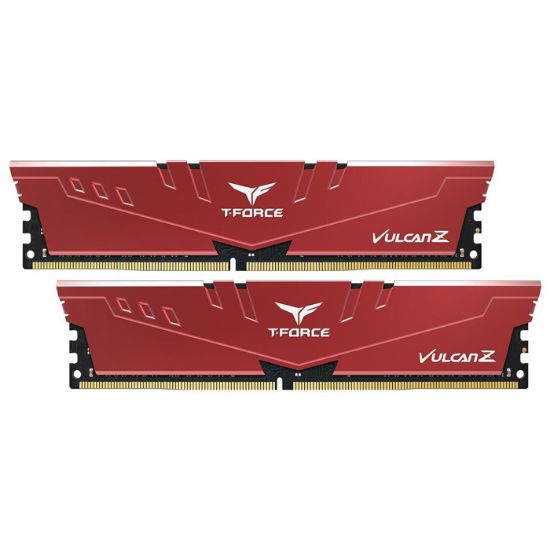 Team T-Force Vulcan Z Red 16GB (2x8GB) 3600MHz CL18 DDR4 Gaming Ram (TLZRD416G3600HC18JDC01) resmi