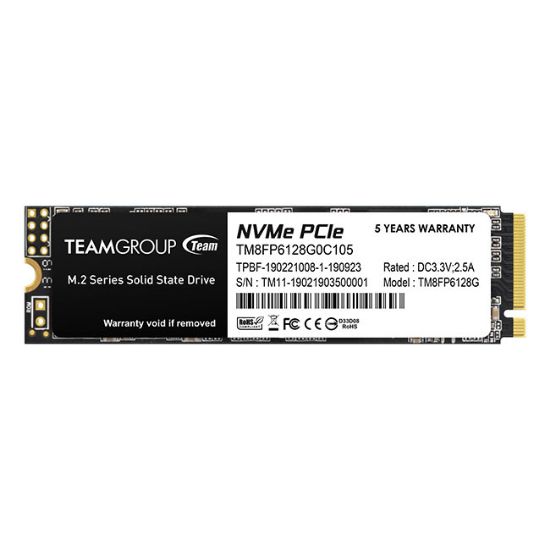 Team MP33 128GB 1500/500MB/s NVMe PCIe Gen3x4 M.2 SSD Disk (TM8FP6128G0C101) resmi