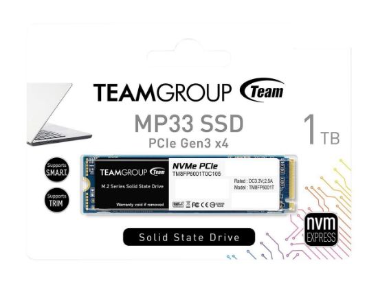 Team MP33  1TB  1800/1500MB/s NVMe PCIe M.2 2280 SSD (TM8FP6001T0C101) resmi