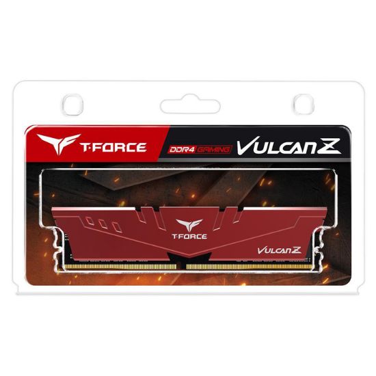 Team T-Force Vulcan Z Red 8GB (1x8GB) 3200MHz CL16 Gaming Ram DDR4 (TLZRD48G3200HC16C01) resmi