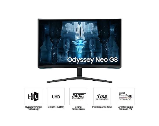 32 SAMSUNG LS32BG850NPXUF IPS UHD 240HZ 1MS HDMI DP resmi